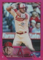 2023 Topps Chrome #27 Mike Trout Magenta Refractor Baseball Card