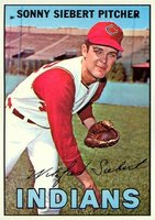 1967 Topps #95 Sonny Siebert Baseball Card