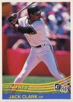 1984 Donruss #65 Jack Clark Baseball Card