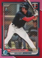 2024 Bowman Chrome Prospects #BCP43 Walker Jenkins Fuchsia Refractor Baseball Card