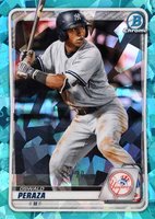 2020 Bowman Draft Chrome Sapphire Edition #BD27 Oswald Peraza Aqua Baseball Card