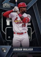 2023 Topps Chrome Black #65 Jordan Walker Variation-Batting Baseball Card