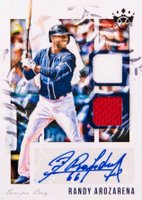 2020 Panini Diamond Kings DK Material Signatures #RA Randy Arozarena Baseball Card