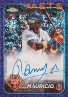 2024 Topps Chrome Rookie Autographs #RARM Ronny Mauricio Purple Speckle Refractor Baseball Card