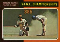 1975 Topps Mini #460 N.L. Championships Baseball Card