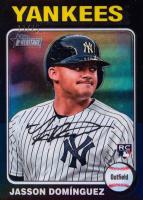 2024 Topps Heritage #399 Jasson Dominguez Chrome-Black Baseball Card