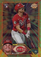 2023 Topps Chrome Radiating Rookies #RR28 Matt Mclain Update Baseball Card