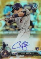 2017 Bowman Chrome Autograph Rookies #AB Alex Bregman Gold Refractor Baseball Card