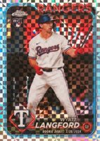 2024 Topps Chrome Update #USC37 Wyatt Langford X-Fractor Baseball Card