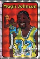 1985 Prism/Jewel Stickers #6 Magic Johnson Basketball Card