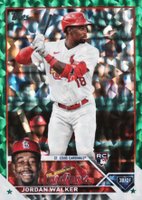 2023 Topps #344 Jordan Walker Green Foil Baseball Card