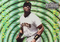 1997 Metal Universe Magnetic Field #3 Barry Bonds Baseball Card