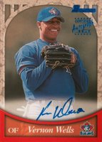 1999 Bowman Certified Autographs #BA64 Vernon Wells Certified Autograph-Blue Baseball Card