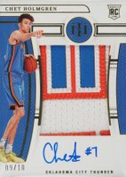 2022 Panini National Treasures #101 Chet Holmgren Patch Autograph-Gold Basketball Card
