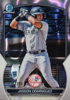 2023 Bowman Chrome Prospects #BCP18 Jasson Dominguez Lava Refractor Baseball Card