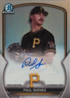 2023 Bowman Draft #BDC14 Paul Skenes Chrome-SP-Autograph Baseball Card