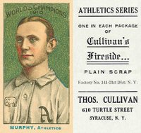 1911 Cullivan's Fireside Philadelphia A's # Danny Murphy Baseball Card