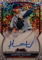 2023 Bowman Draft Chrome Prospect Autograph #CDAHWA Hurston Waldrep Sparkle Refractor Baseball Card