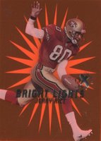 1999 E-X Century Bright Lights #12 Jerry Rice Orange Football Card