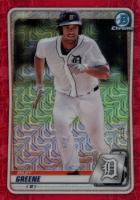 2020 Bowman Chrome Mega Box #BCP122 Riley Greene Red Refractor Baseball Card
