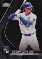 2022 Topps Chrome Black Rookie Design Variations #9 Bobby Witt Jr. Baseball Card
