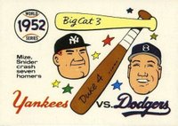 1970 Fleer World Series #49 1952 Yankees vs. Dodgers Baseball Card
