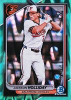 2024 Bowman Chrome #26 Jackson Holliday Aqua Raywave Baseball Card