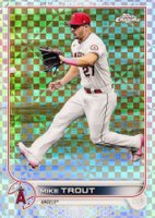 2022 Topps Chrome #200 Mike Trout X-Fractor Baseball Card