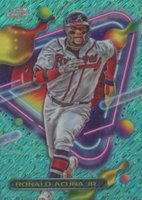 2023 Topps Cosmic Chrome #68 Ronald Acuna Jr. Aqua Equinox Baseball Card