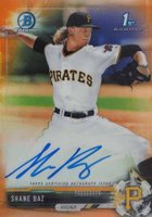 2017 Bowman Draft Chrome Draft Picks Autographs  #CDASB  Shane Baz Orange Refractor Baseball Card