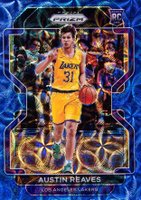 2021 Panini Prizm #165 Austin Reaves Blue Choice Basketball Card