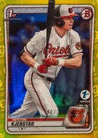 2020 Bowman Draft 1st Edition #BD122 Heston Kjerstad Yellow Foil Baseball Card