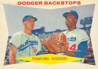 1960 Topps #292 Dodger Backstops Pignatano/Roseboro Baseball Card
