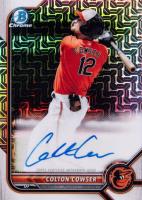 2022 Bowman Mega Box Chrome Autographs #BMACC Colton Cowser Baseball Card