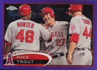 2012 Topps Chrome #144 Mike Trout Purple Refractor Baseball Card