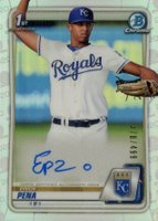 2020 Bowman Chrome Prospect Autographs #CPAEPE Erick Pena Refractor Baseball Card