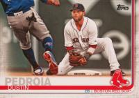2019 Topps #440 Dustin Pedroia Kneeling at Base Baseball Card