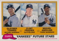 2018 Topps Archives 1981 Topps Future Stars Trios #YAN Clint Frazier/Gleyber Torres/Miguel Andujar Baseball Card