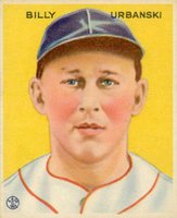 1933 Goudey #212 Billy Urbanski Baseball Card