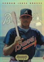 1995 Bowman's Best #7 Andruw Jones Blue Refractor Baseball Card