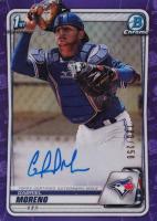 2020 Bowman Chrome Prospect Autographs #CPAGM Gabriel Moreno Purple Refractor Baseball Card
