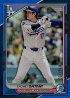 2024 Bowman Chrome #85 Shohei Ohtani Blue Refractor Baseball Card