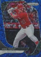 2020 Panini Prizm #196 Mike Trout Blue Donut Circles Prizm Baseball Card