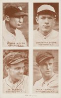 1938 Exhibits Four-on-one # Ferrell/Ferrell/Meyer/Stone Baseball Card