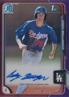 2015 Bowman Chrome Autograph Prospect #CBE Cody Bellinger Purple Refractor Baseball Card