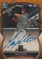2023 Bowman Draft Chrome Prospect Autograph #CDAMC Max Clark Gold Wave Baseball Card