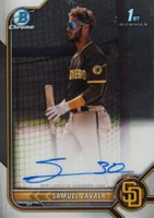 2022 Bowman Chrome Prospect Autographs #CPASZ Samuel Zavala Baseball Card