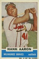 1960 Bazooka Singles #4 Hank Aaron Hand Cut Baseball Card