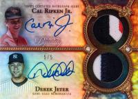 2022 Topps Dynasty Dual Autographed Patch #DAPCCR Cal Ripken Jr./Derek Jeter Baseball Card
