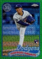 2024 Topps Silver Pack 1989 Chrome Promo #15 Yoshinobu Yamamoto Update-Green Refractor Baseball Card